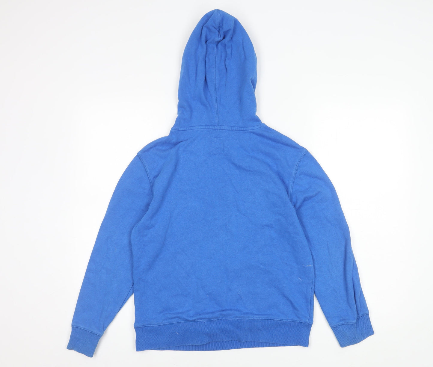 GAP Boys Blue Pullover Hoodie L Logo Cotton Blend Casual