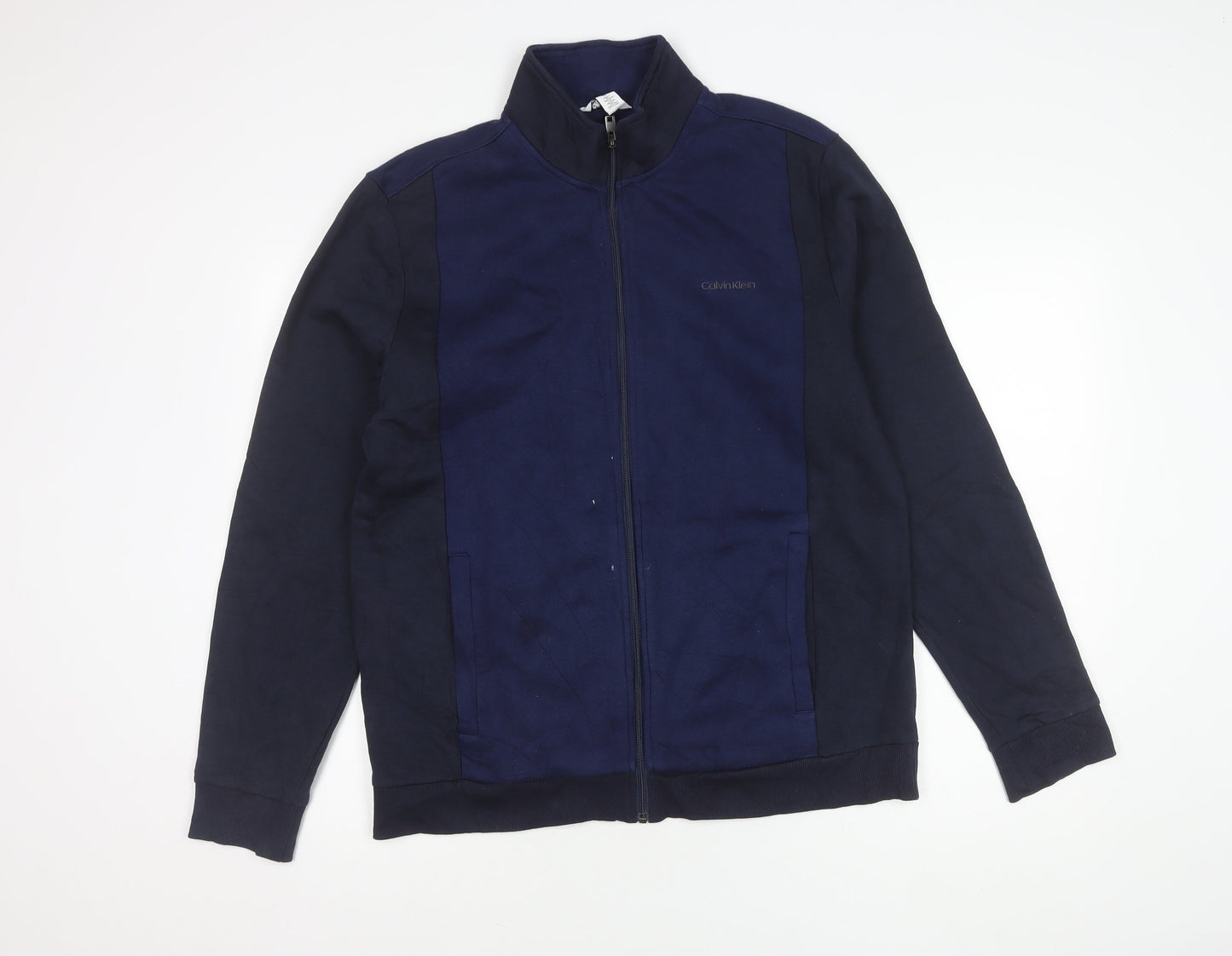 Mens UK Size L Calvin Klein Blue Basic Jacket