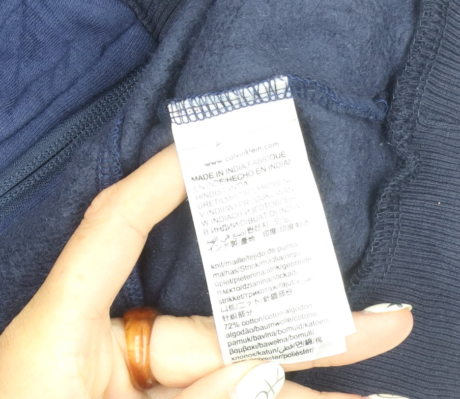 Mens UK Size L Calvin Klein Blue Basic Jacket