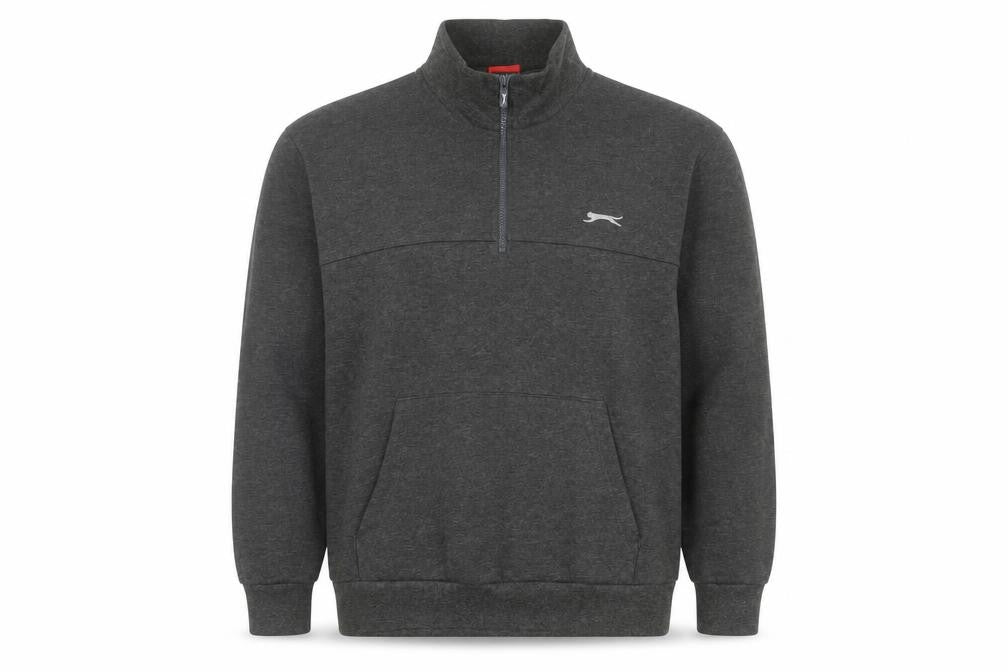 Mens UK Size M Slazenger Grey 1/4 Zip Sweatshirt