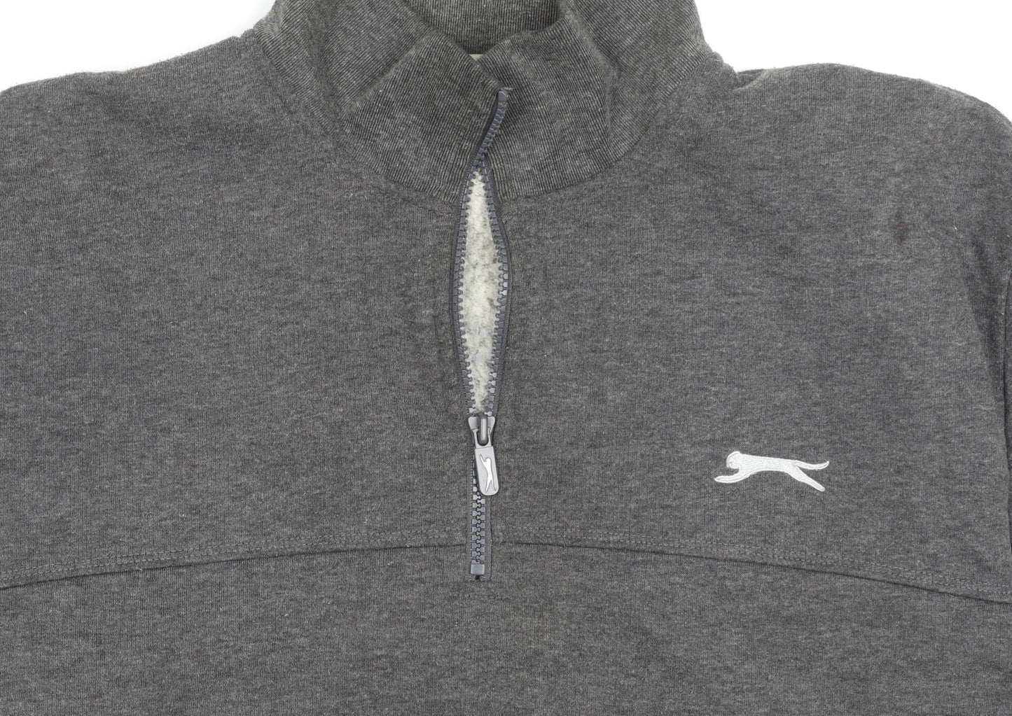 Mens UK Size M Slazenger Grey 1/4 Zip Sweatshirt