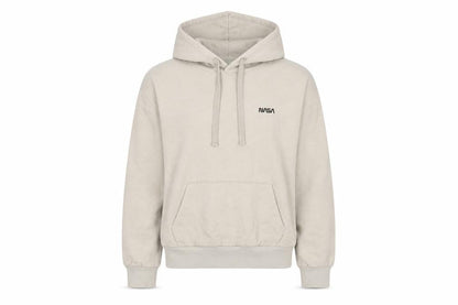 Front view of H&M Beige unisex nasa hoodie m pullover