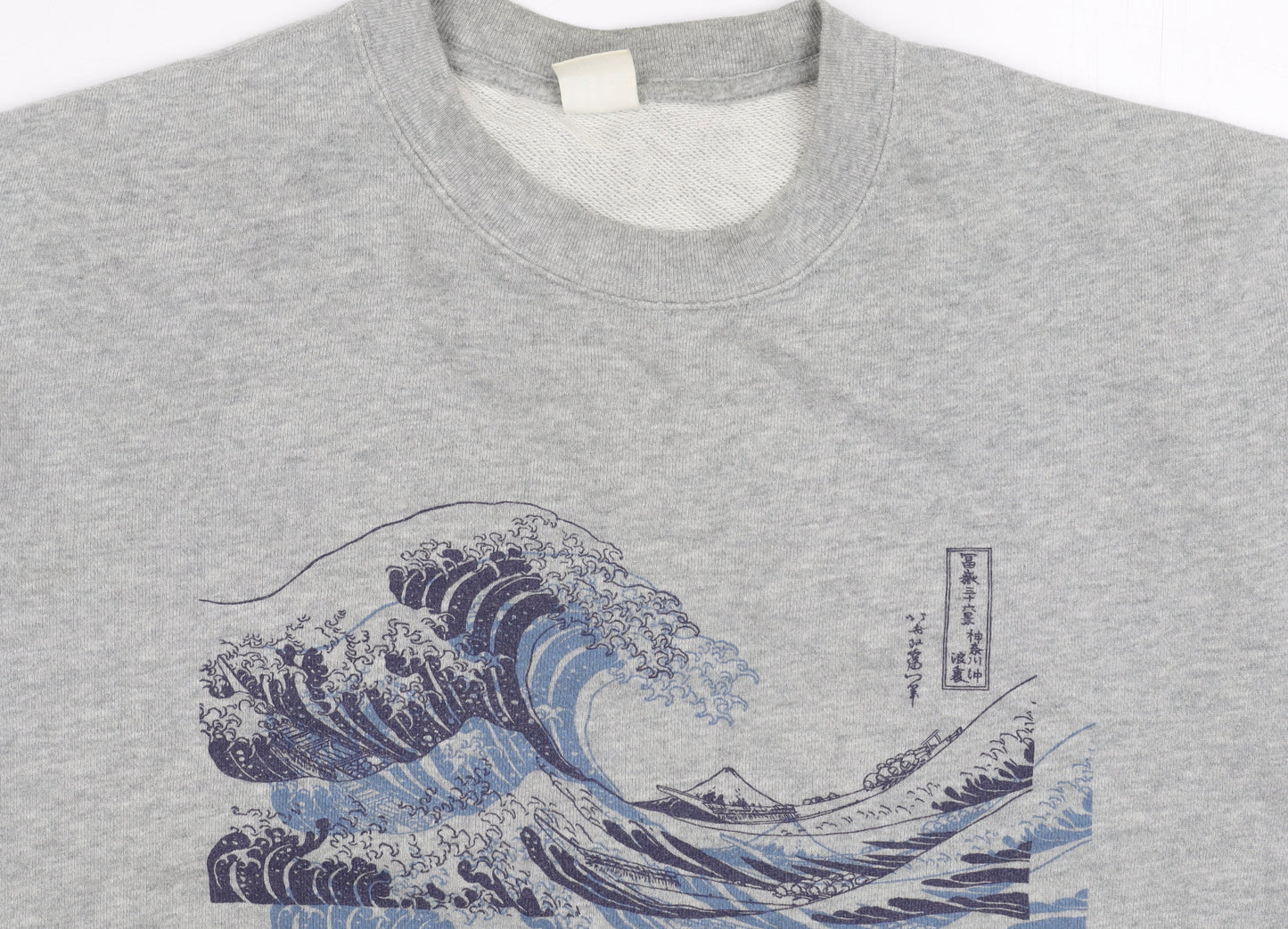 Uniqlo Men's Grey Graphic Print Sweatshirt S