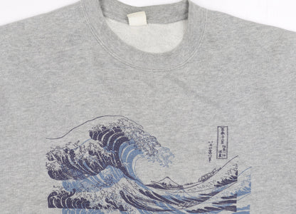 Uniqlo Men's Grey Graphic Print Sweatshirt S