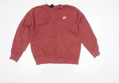 Mens UK Size M Nike Red Pullover Sweatshirt