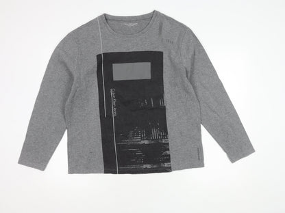 Mens UK Size XL Calvin Klein Jeans Grey Pullover Sweatshirt