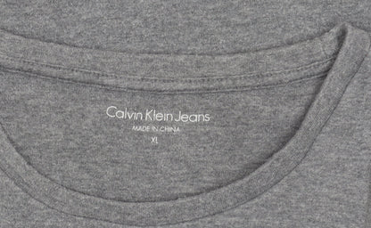 Mens UK Size XL Calvin Klein Jeans Grey Pullover Sweatshirt