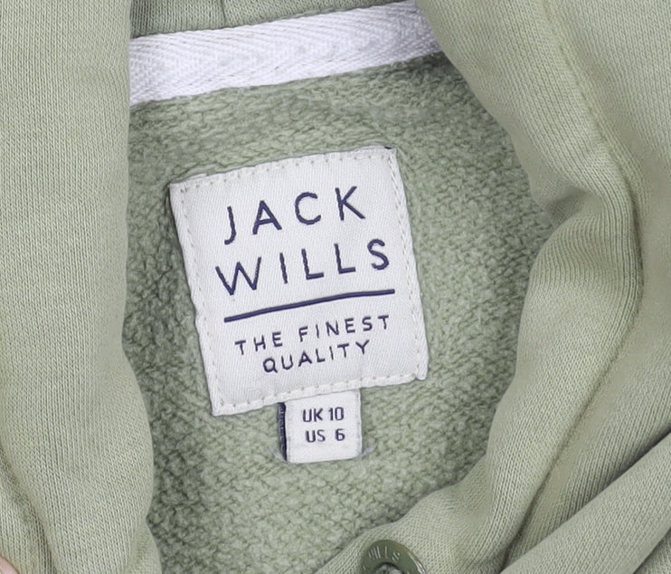 Womens UK Size 10 Jack Wills Green Pullover Hoodie