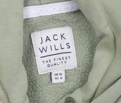 Womens UK Size 10 Jack Wills Green Pullover Hoodie