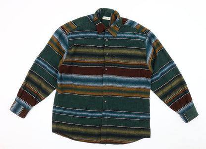 Burtons Men's Multicoloured Striped M Button Shirt