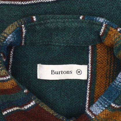 Burtons Men's Multicoloured Striped M Button Shirt