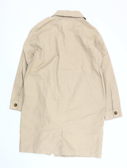 RR Women's Beige Cotton Trench Coat Size 16