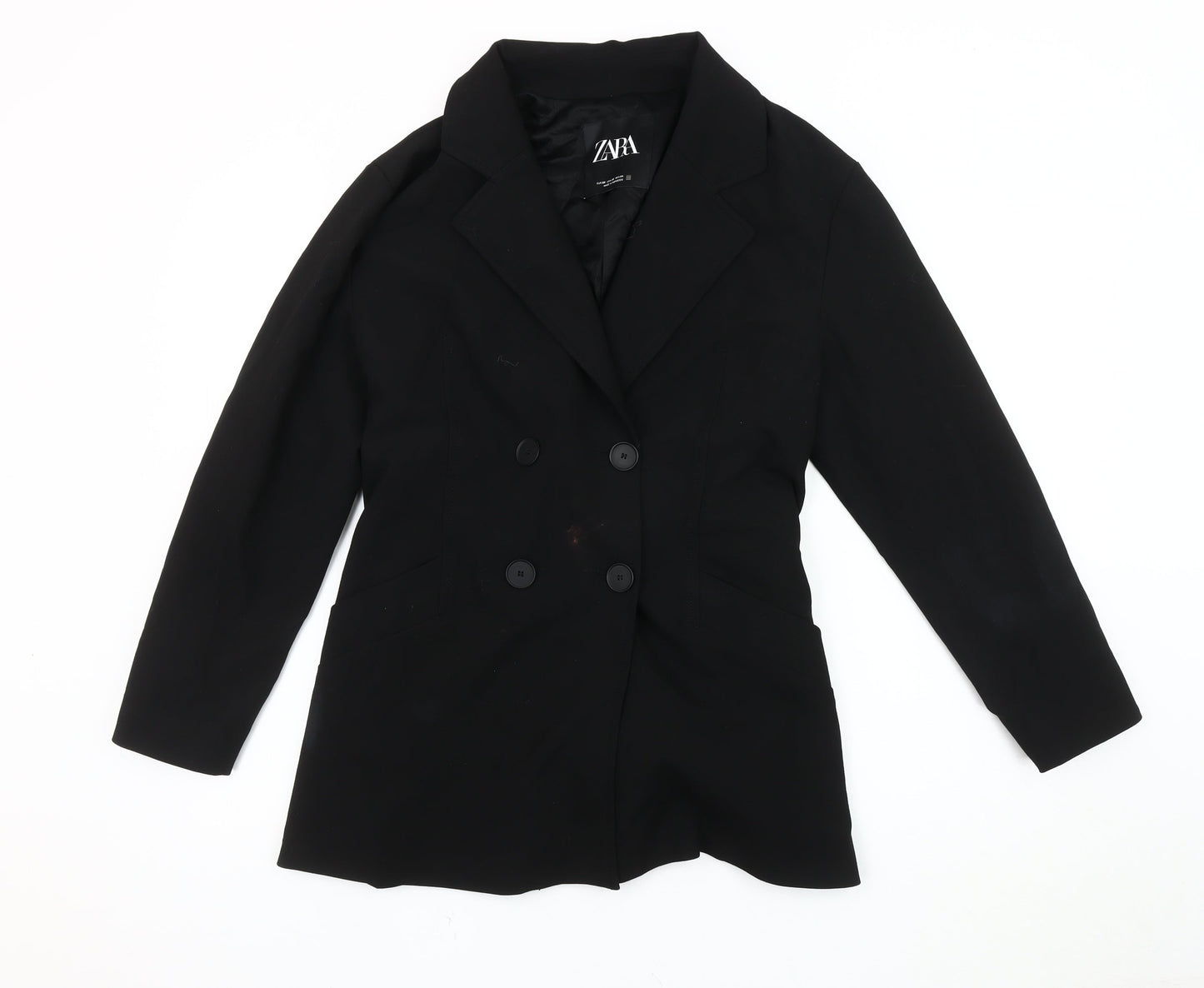 Zara Women's Black XS Double-Breasted Blazer