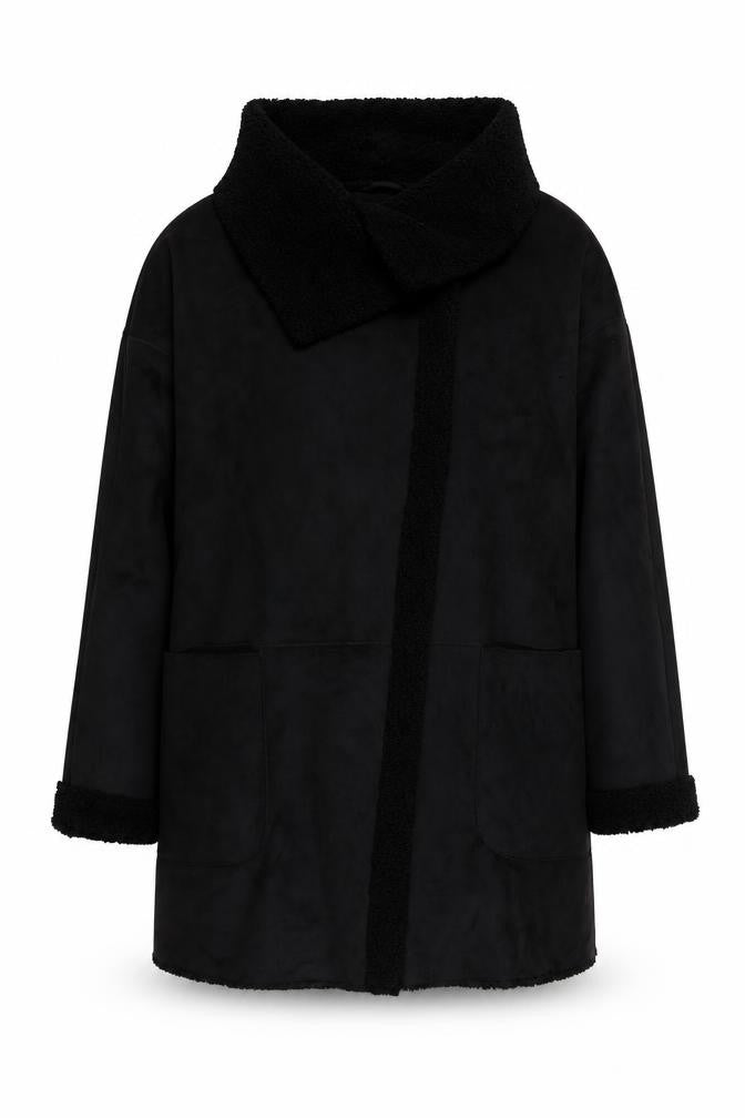 Womens UK Size XL Centigrade Black Basic Coat