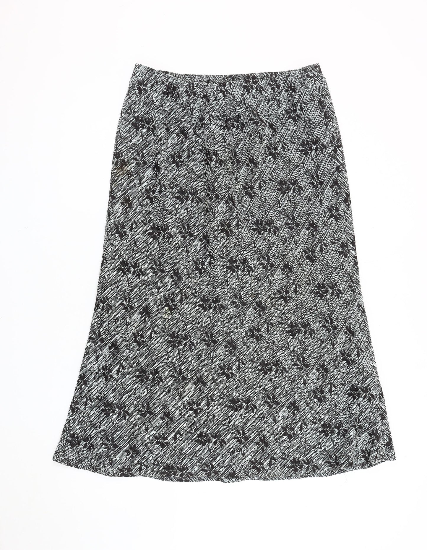 Country Casuals Women's Black A-Line Midi Skirt, Size Petite L