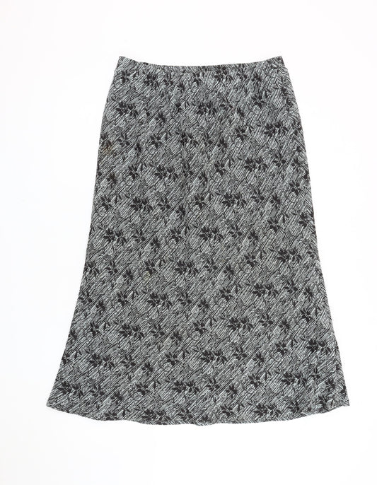 Country Casuals Women's Black A-Line Midi Skirt, Size Petite L