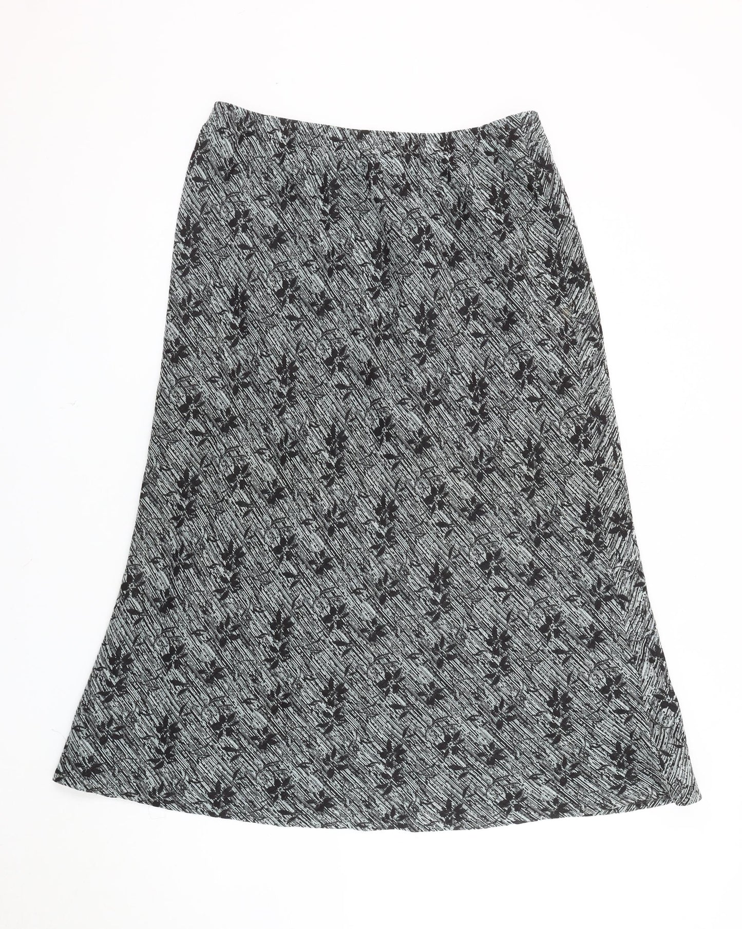 Country Casuals Women's Black A-Line Midi Skirt, Size Petite L