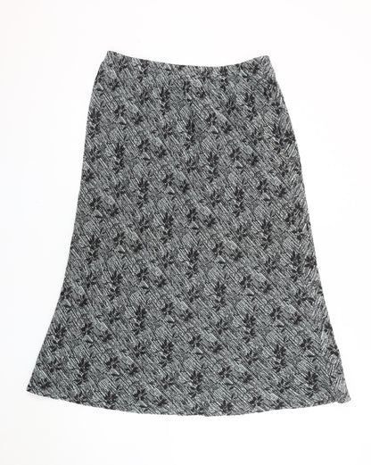 Country Casuals Women's Black A-Line Midi Skirt, Size Petite L