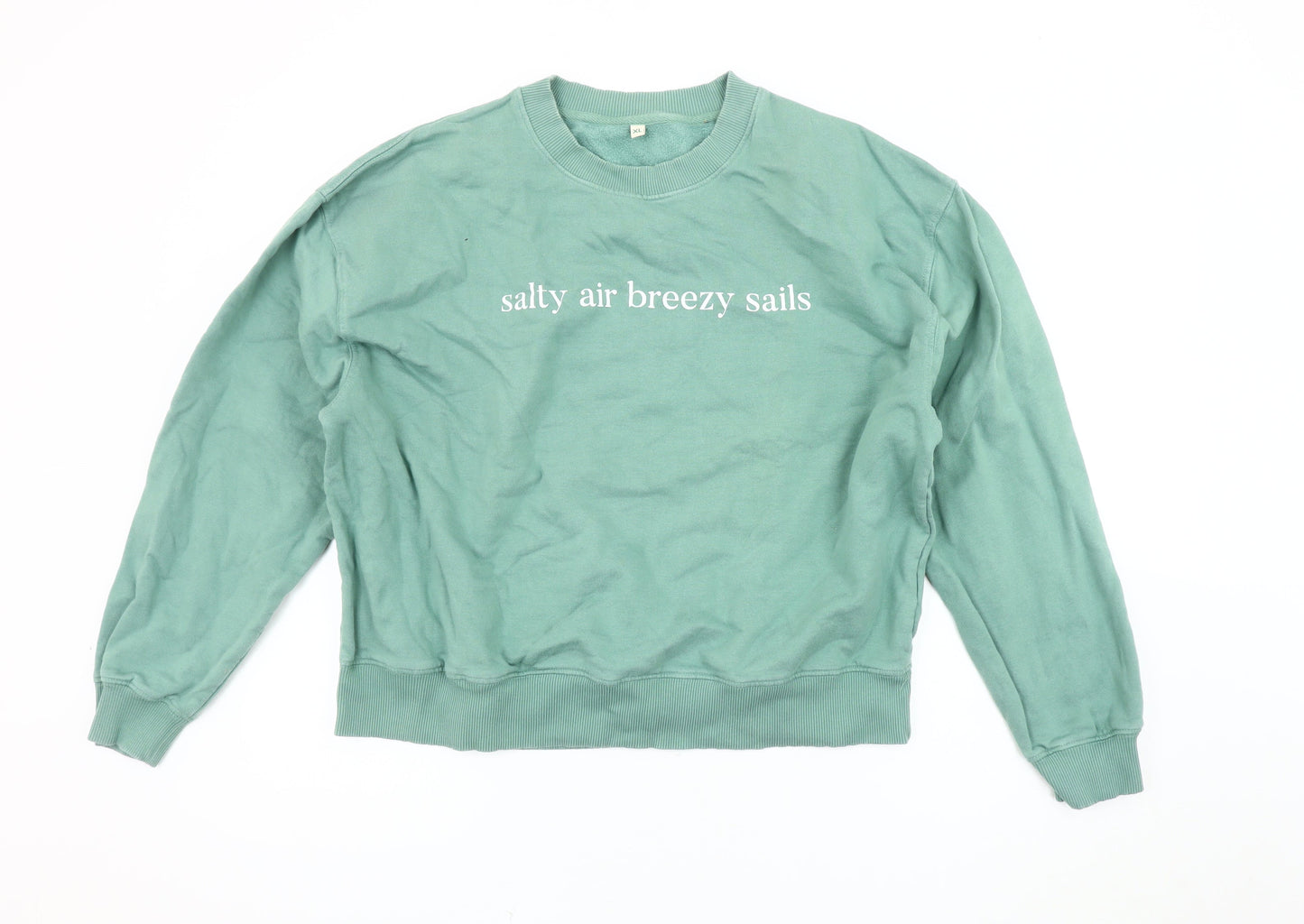 Earth Positive Unisex Green Pullover Sweatshirt XL