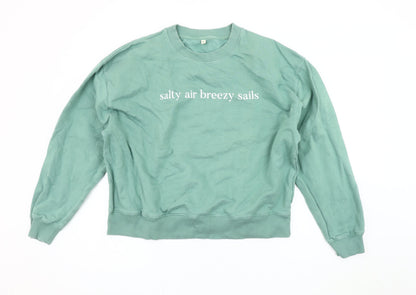 Earth Positive Unisex Green Pullover Sweatshirt XL