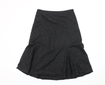 Per Una Women's Grey Wool Midi Skirt, Italian Fabric, Size 10