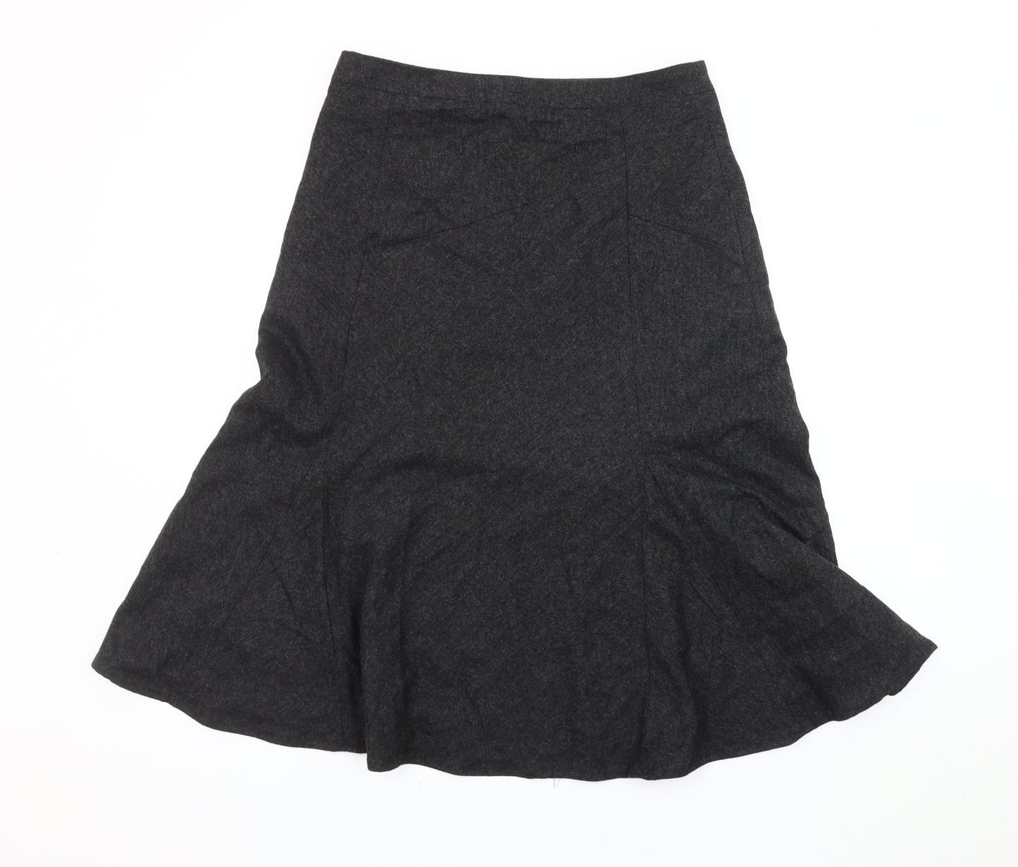 Per Una Women's Grey Wool Midi Skirt, Italian Fabric, Size 10