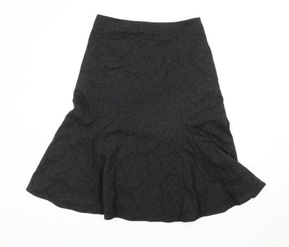 Per Una Women's Grey Wool Midi Skirt, Italian Fabric, Size 10