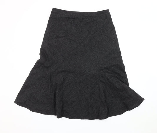 Per Una Women's Grey Wool Midi Skirt, Italian Fabric, Size 10