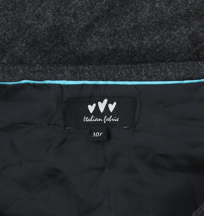 Per Una Women's Grey Wool Midi Skirt, Italian Fabric, Size 10