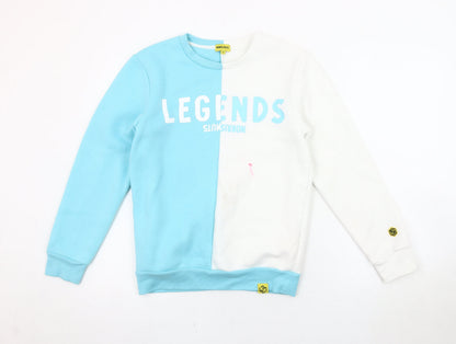 Norris Nuts Boys Colourblock Sweatshirt Blue/White 12Y Pullover