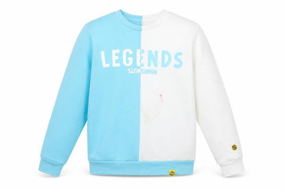 Front view of Norris Nuts boys’ colourblock sweatshirt blue/white 12y pullover