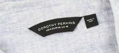 Womens UK Size 18 Dorothy Perkins Blue  Button-Up