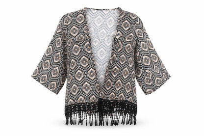 Womens UK Size 6 New Look Multicoloured Kimono Coat