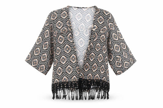 Womens UK Size 6 New Look Multicoloured Kimono Coat