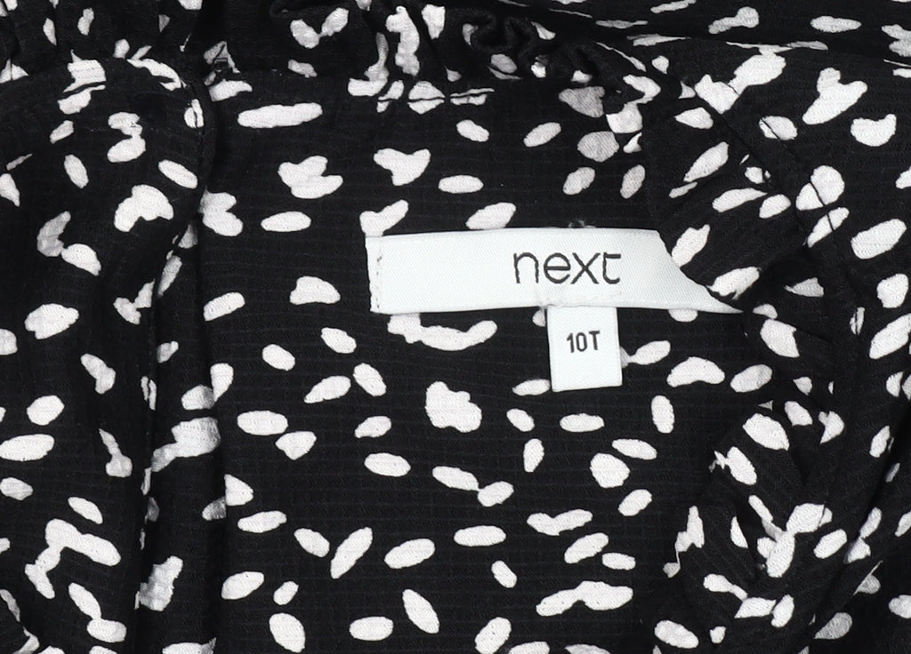 Next Women's Black Animal Print Fit & Flare Dress Size 10 Tall