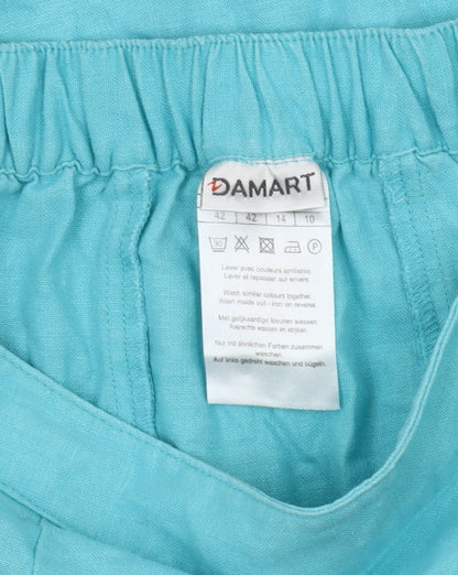 Damart Women's Blue A-Line Midi Skirt, Size 14