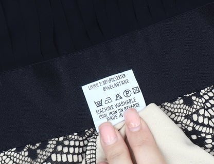 Girl in Mind Women's Black Beige Sheath Dress Size 8