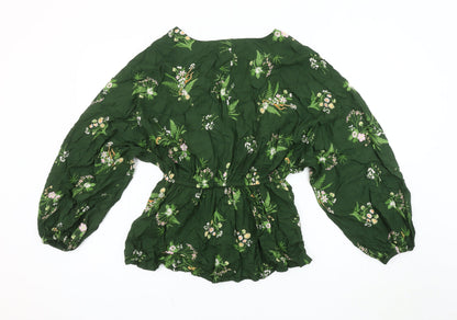 Womens UK Size 10 River Island Green  Blouse