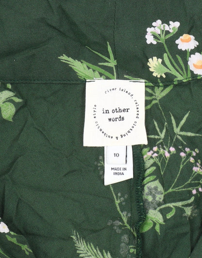 Womens UK Size 10 River Island Green  Blouse