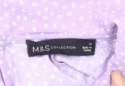 Womens UK Size 16 Marks and Spencer Purple Basic Blouse