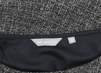 Per Una Women's Grey Skirt, Size 12, Tweed Style