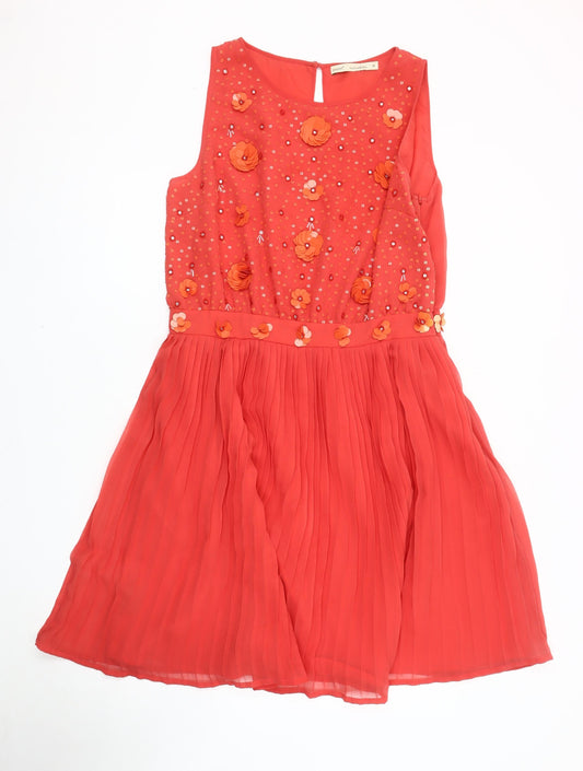 Next Women's Red Knee Length Sleeveless Dress