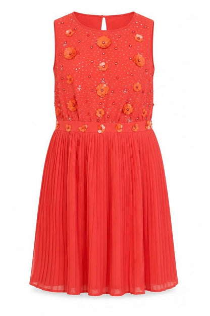 Next Women's Red Knee Length Sleeveless Dress