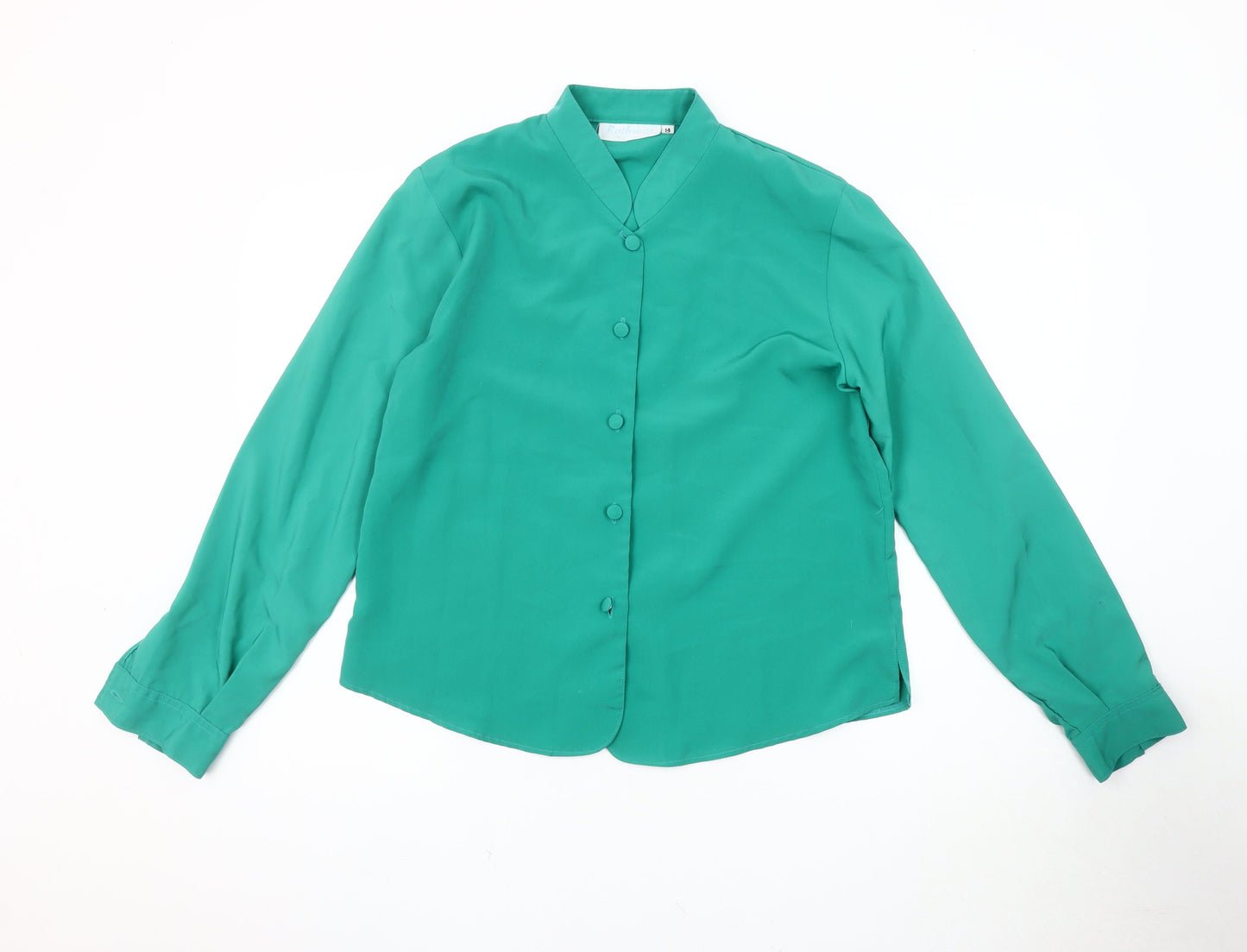 Rothmar Women's Green Button-Up Shirt Size 14