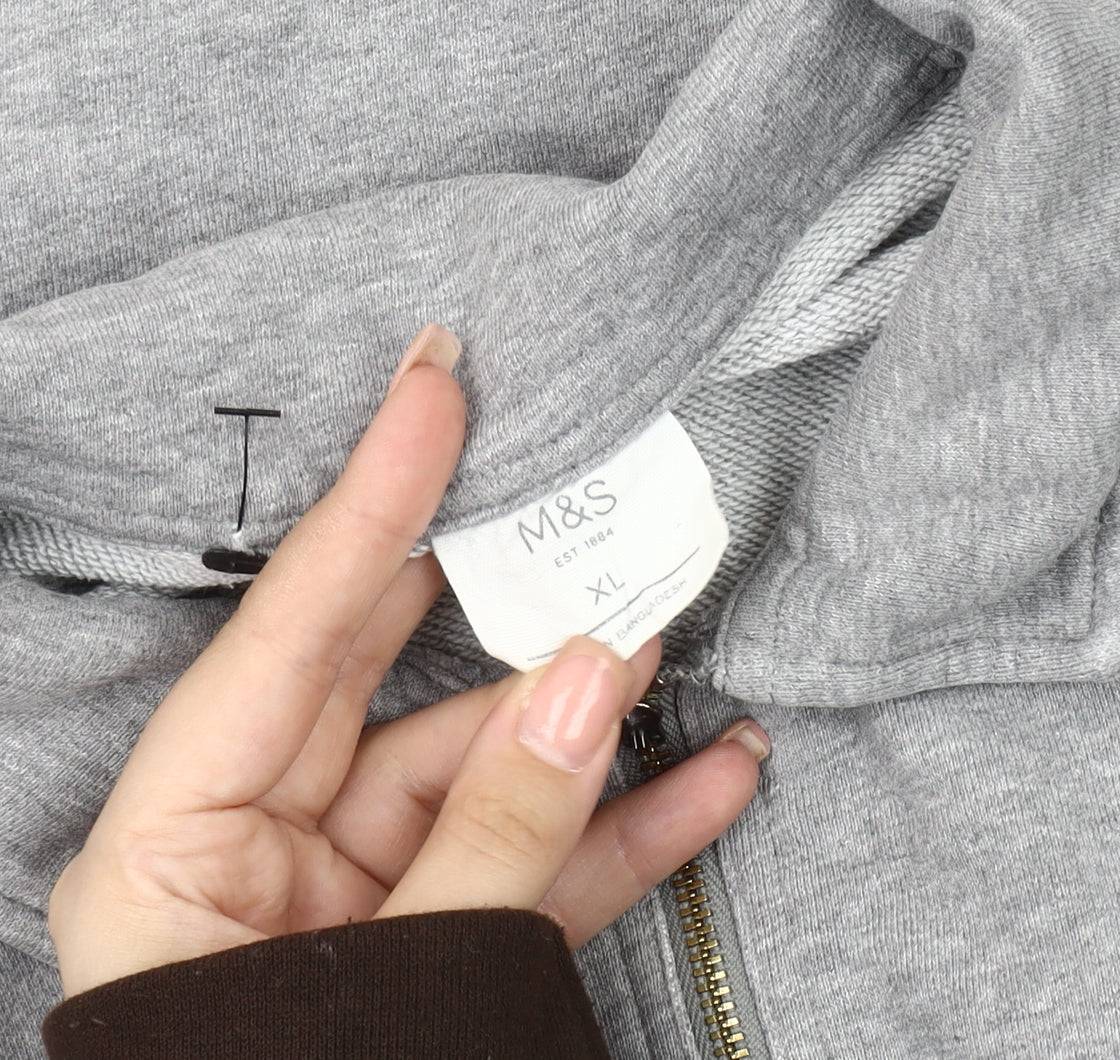 Mens UK Size XL Marks and Spencer Grey Full Zip