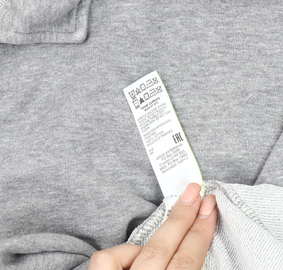 Mens UK Size XL Marks and Spencer Grey Full Zip