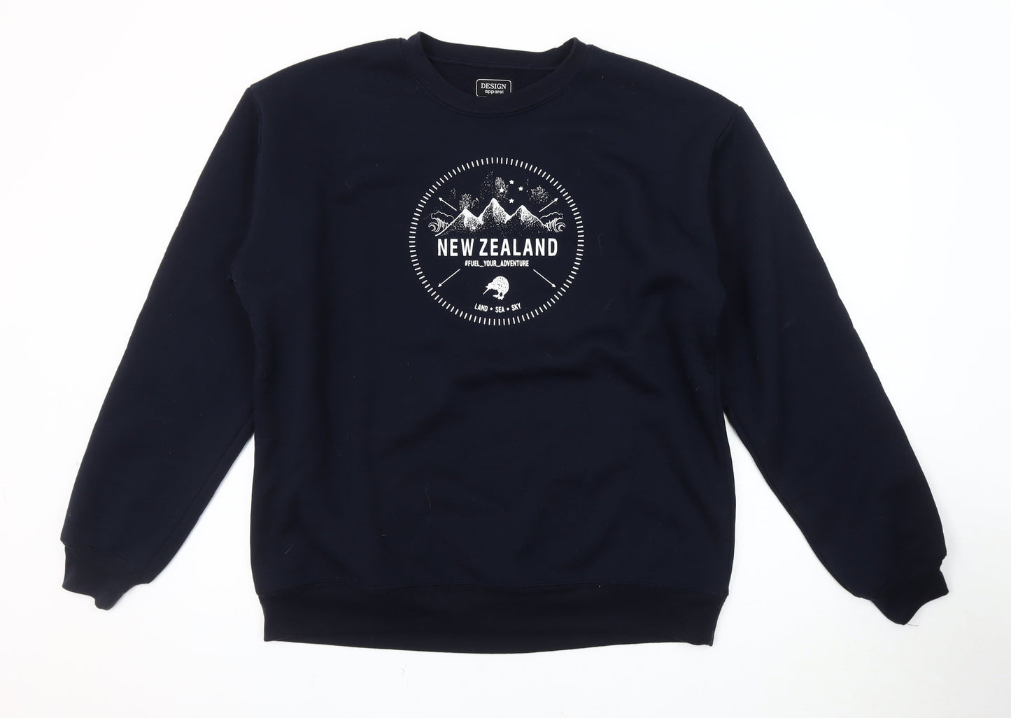 Design Apparel Men's Black Graphic Sweatshirt S
