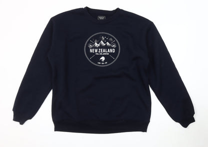Design Apparel Men's Black Graphic Sweatshirt S