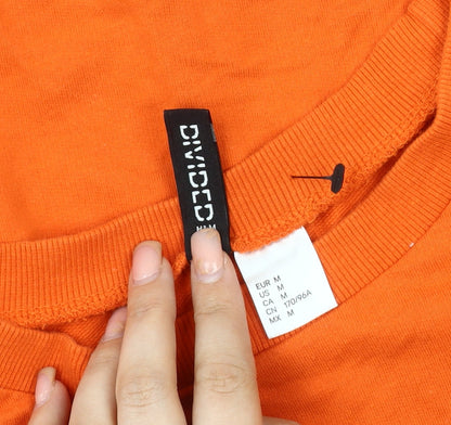Womens UK Size M H&M Orange Basic T-Shirt