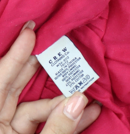 Crew Clothing Women's Pink Floral Dress, Size 12, Casual Fit & Flare